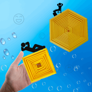 Geometric Square & Hexagonal Stress Relief Spinner