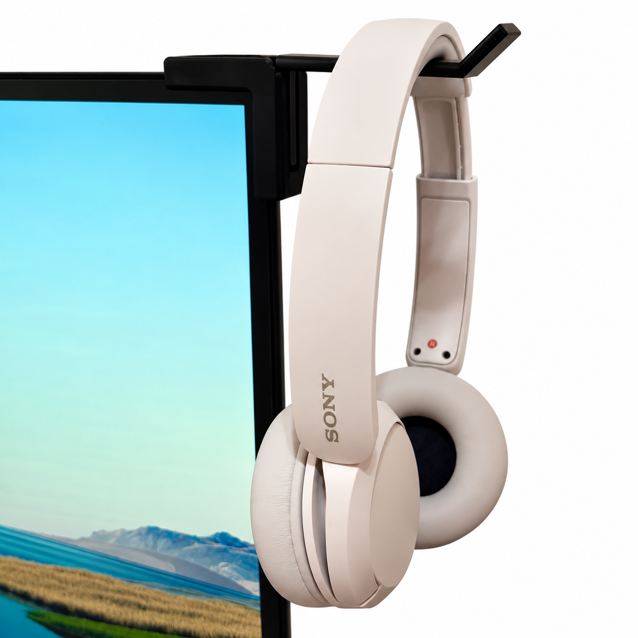 3D Printed Headphone Holder for Laptop & Monitor